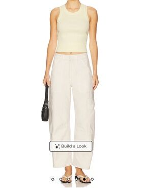 Citizens Of Humanity Marcelle Cargo Pant in Cream in size 30